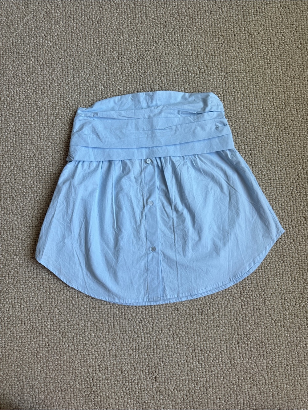 Light Blue Strapless Circle Skirt
